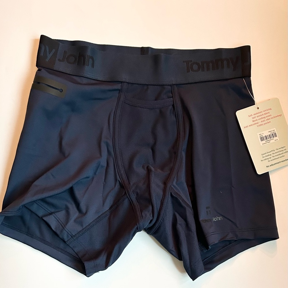 Tommy John 360 Sport Trunks Dress Blues Small NWT